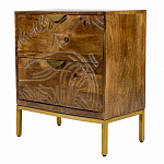 Прикроватная тумба с фактурным фасадом Termite варинант исполнения - 3 | Loft Concept в Рязани