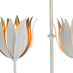 Люстра белая прямоугольная с абажурами в виде цветков тюльпана White Tulips варинант исполнения - 1 | Loft Concept в Рязани