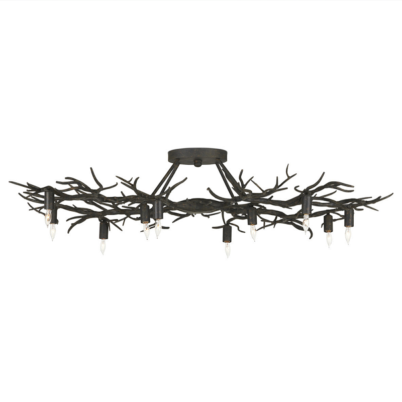 Потолочная люстра круглая в виде веток Branched Tree Chandeliers Темная бронза винтаж в Рязани | Loft Concept 