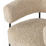 Кресло полукруглое мягкое с буклированной обивкой Armchair with Boucle Upholstery варинант исполнения - 2 | Loft Concept в Рязани