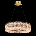 Люстра подвесная круглая из прозрачного хрусталя с золотым корпусом Selfsufficient варинант исполнения - 1 | Loft Concept в Рязани