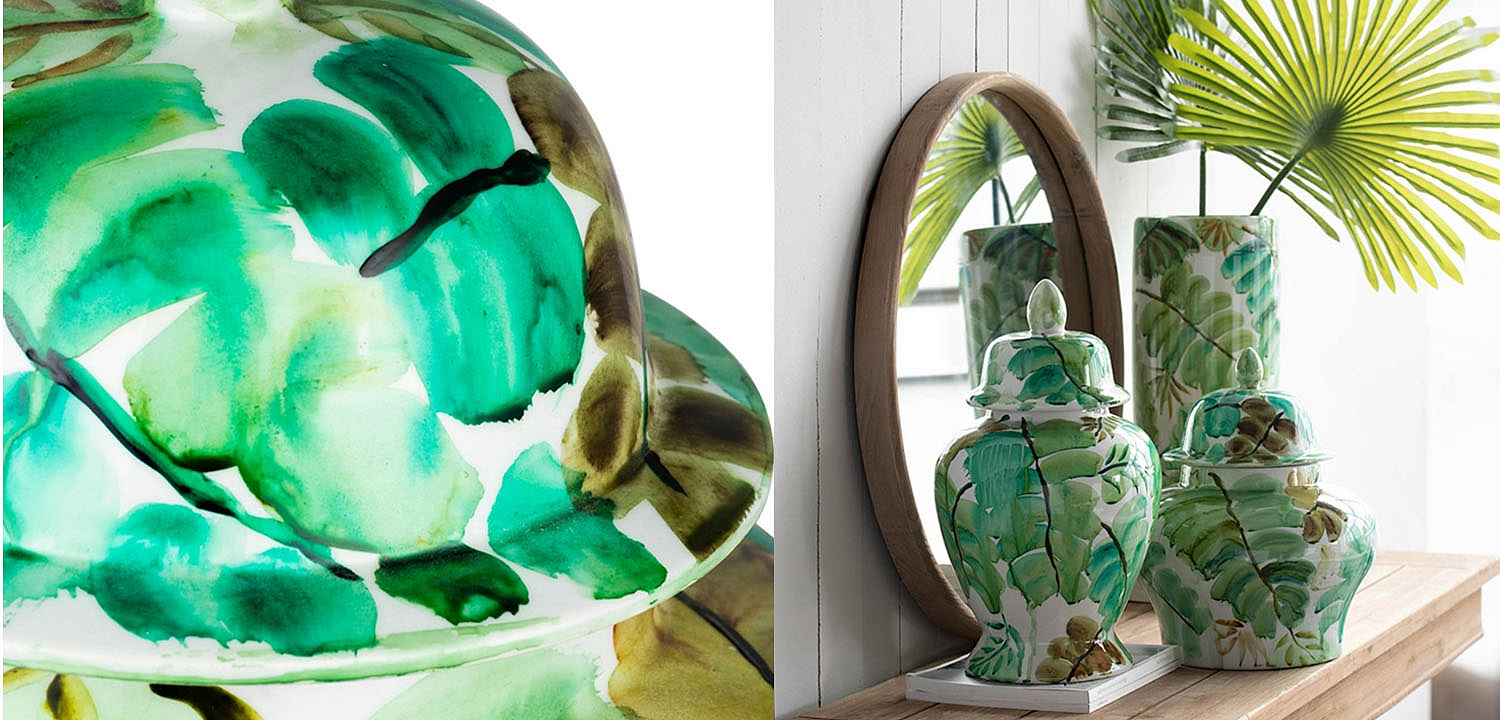 Ваза Vase Green Leaves II Ваза Vase Green Leaves II - Loft-Concept в Рязани