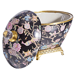 Шкатулка черного цвета с цветочной росписью Eden Garden варинант исполнения - 2 | Loft Concept в Рязани