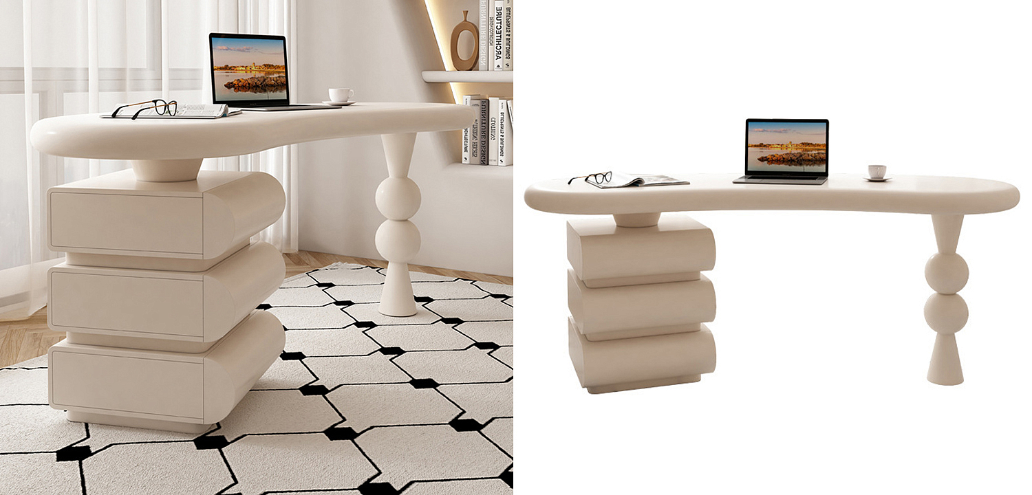 Рабочий стол Cecil Unique Shape Desk Рабочий стол Cecil Unique Shape Desk - Loft-Concept в Рязани