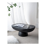 Столик кофейный черного цвета с овальной столешницей и круглым основанием Black Dalmen Table варинант исполнения - 3 | Loft Concept в Рязани