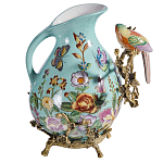 Кувшин с птичкой и  цветочным рисунком Blue Garden варинант исполнения - 2 | Loft Concept в Рязани