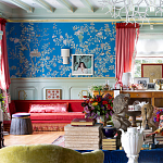 Обои ручная роспись Houghton Canton Blue варинант исполнения - 4 | Loft Concept в Рязани