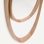 Ассиметричное зеркало в дубовой раме Infinity Symbol варинант исполнения - 3 | Loft Concept в Рязани