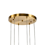 Подвесной светильник светодиодный с 6-ю белыми плафонами в виде цветов Flower Light Gold варинант исполнения - 2 | Loft Concept в Рязани