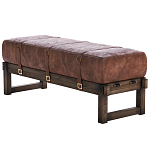 Банкетка Duncan винтажная коричневая кожа варинант исполнения - 3 | Loft Concept в Рязани