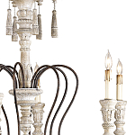 Люстра с состаренными резными элементами Graceful Profile варинант исполнения - 1 | Loft Concept в Рязани