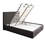 Кровать серая с подъемным механизмом Adelaide варинант исполнения - 2 | Loft Concept в Рязани