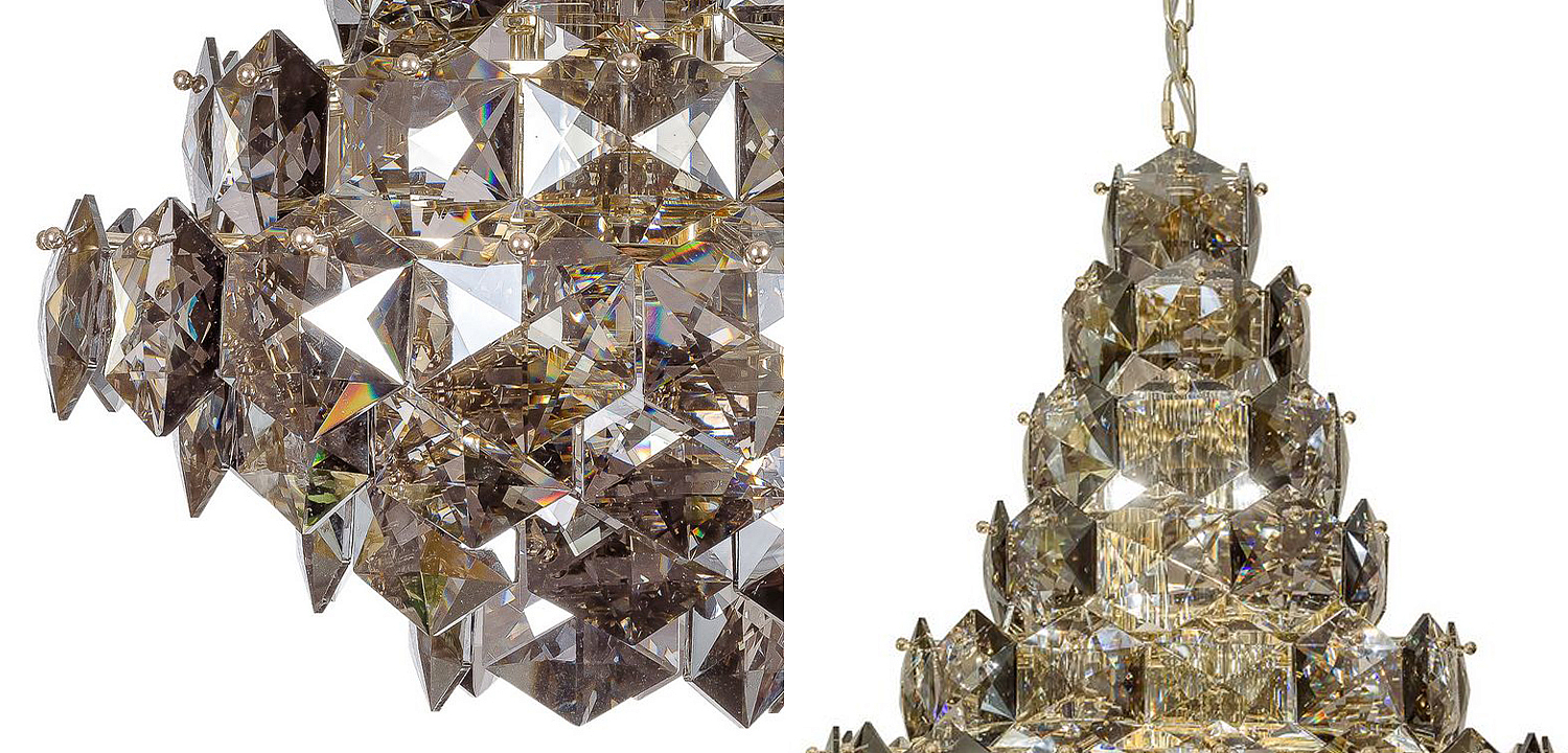Люстра Tiers Crystal Light Chandelier Smoky 54 Люстра Tiers Crystal Light Chandelier Smoky 54 - Loft-Concept в Рязани