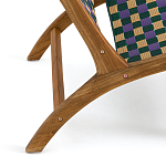 Кресло низкое из массива тика Barbados варинант исполнения - 5 | Loft Concept в Рязани