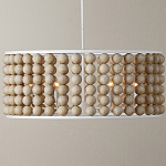 Люстра в форме цилиндра с вставками из деревянных бусин Wooden Beads варинант исполнения - 7 | Loft Concept в Рязани