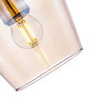 Подвесной светильник со стеклянным плафоном в форме бокала янтарного цвета Prestige варинант исполнения - 4 | Loft Concept в Рязани