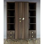 Большой шкаф с витриной Elsa Dreams Walnut варинант исполнения - 1 | Loft Concept в Рязани