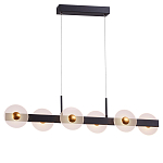 Линейный подвесной светильник с круглыми плафонами и золотистыми акцентами Aurelia Circles варинант исполнения - 2 | Loft Concept в Рязани