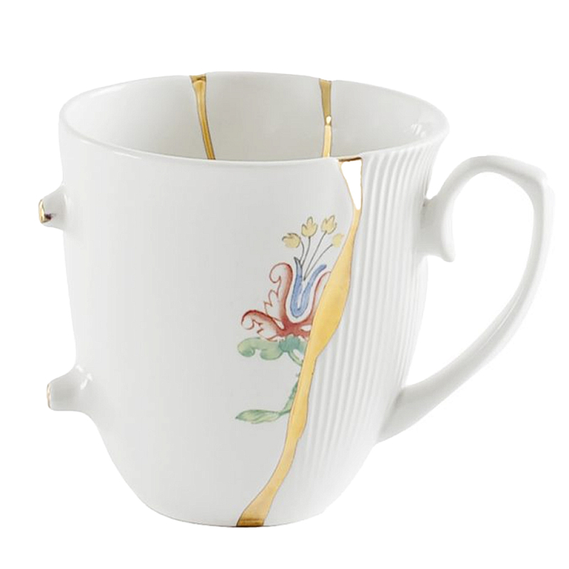 Кружка Seletti Kintsugi 2 Белый Золотой Мульти Кружка Seletti Kintsugi 2 Белый Золотой Мульти в Рязани | Loft Concept