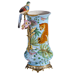 Ваза из фарфора с птицей на бронзовой ветке Garden of Eden варинант исполнения - 1 | Loft Concept в Рязани