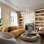 Люстра подвесная из металла с прозрачными подвесками из хрусталя Quasar 93 варинант исполнения - 7 | Loft Concept в Рязани