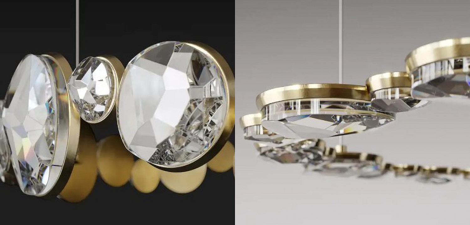 Люстра RING horizontal chandelier with crystals Люстра RING horizontal chandelier with crystals - Loft-Concept в Рязани
