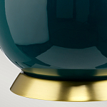 Настольная лампа с коническим дымчато-зелёным абажуром из искусственного шёлка Quintiesse варинант исполнения - 6 | Loft Concept в Рязани