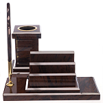 Настольный письменный набор из природного камня обсидиана Team leader варинант исполнения - 4 | Loft Concept в Рязани