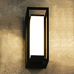 Уличный настенный светильник прямоугольный с чёрной рамкой Высота 35 см Geometric Glow варинант исполнения - 2 | Loft Concept в Рязани
