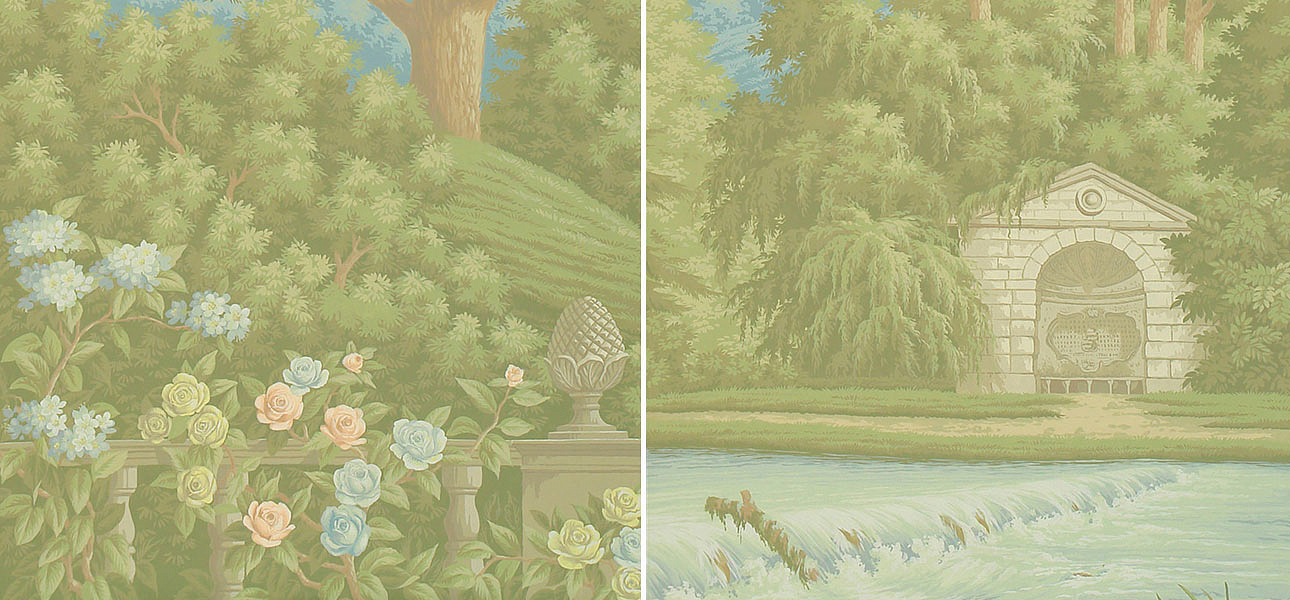 Обои ручная роспись English Landscape Pastel on scenic paper Обои ручная роспись English Landscape Pastel on scenic paper - Loft-Concept в Рязани