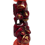 Деревянная декоративная статуэтка Asmat Red Straw Headdress Statuette Red варинант исполнения - 3 | Loft Concept в Рязани