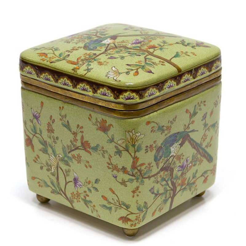 Шкатулка Box Pale Green Зеленый шалфей Бронза Шкатулка Box Pale Green Зеленый шалфей Бронза в Рязани | Loft Concept