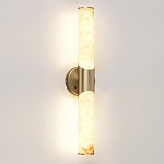 Бра с вытянутым цилиндрическим плафоном из белого алебастра на круглом основании Латунь Cryptocrystalline Stone варинант исполнения - 1 | Loft Concept в Рязани