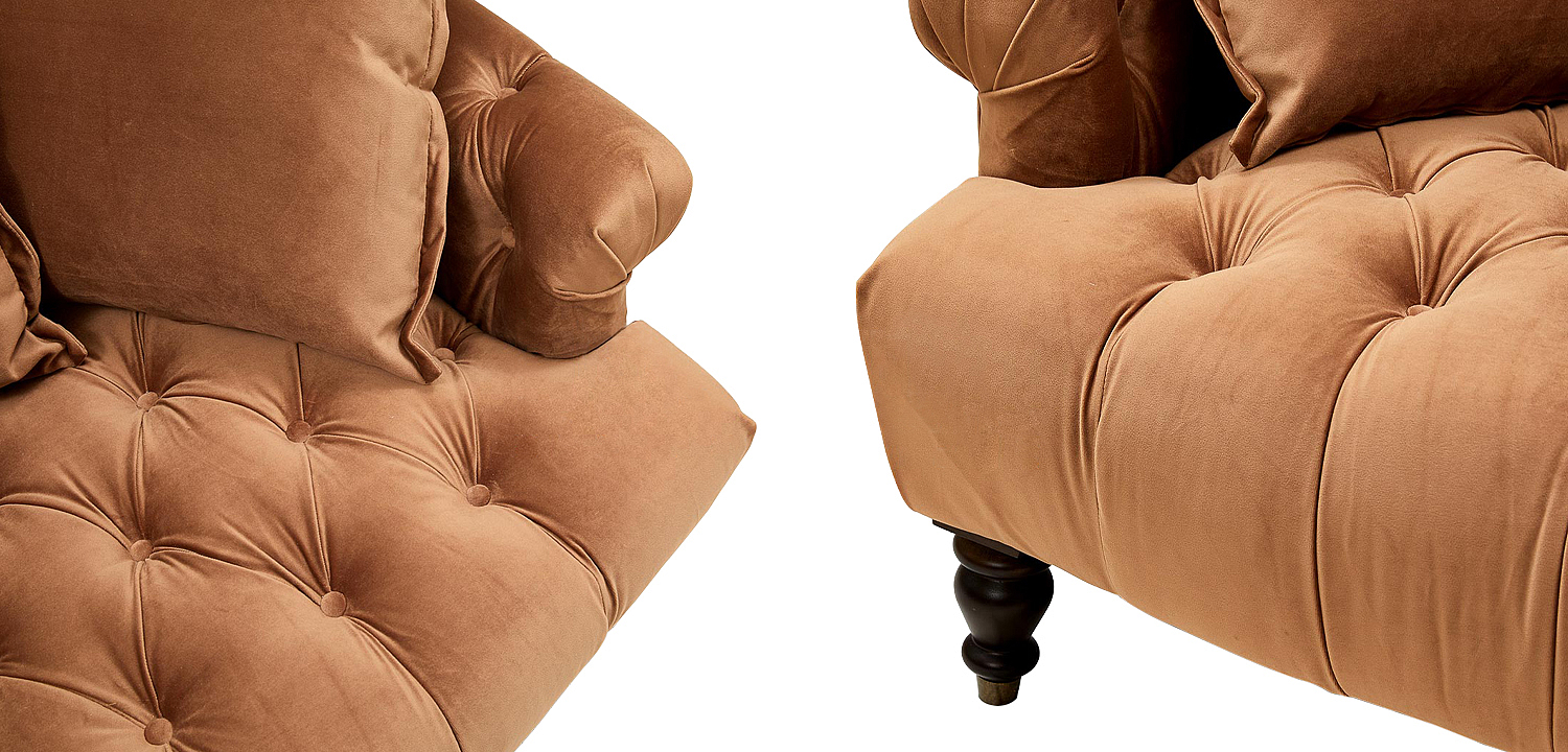 Диван велюровый с подушками Welch Sofa Диван велюровый с подушками Welch Sofa - Loft-Concept в Рязани