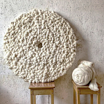 Панно на стену из шерсти мериноса Белый Круг  варинант исполнения - 1 | Loft Concept в Рязани