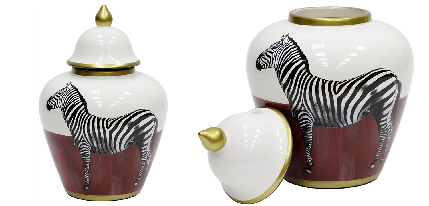 Ваза Zebra Vase white and red Ваза Zebra Vase white and red - Loft-Concept в Рязани