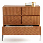 Комод с геометрическим рисунком на ящиках Anders Dark Wood варинант исполнения - 3 | Loft Concept в Рязани