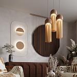 Бра круглое натуральная пробка с бахромой Natural Cork варинант исполнения - 5 | Loft Concept в Рязани