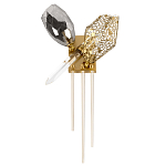 Бра с 2-мя плафонами из стекла и металла и вертикальными подвесками Gilded Mirage  варинант исполнения - 1 | Loft Concept в Рязани