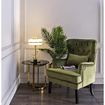 Столик журнальный золотой с темным стеклом Tastiness варинант исполнения - 3 | Loft Concept в Рязани