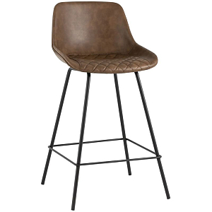 Барный Стул RHOMBUSES Коричневая Винтажная Экокожа