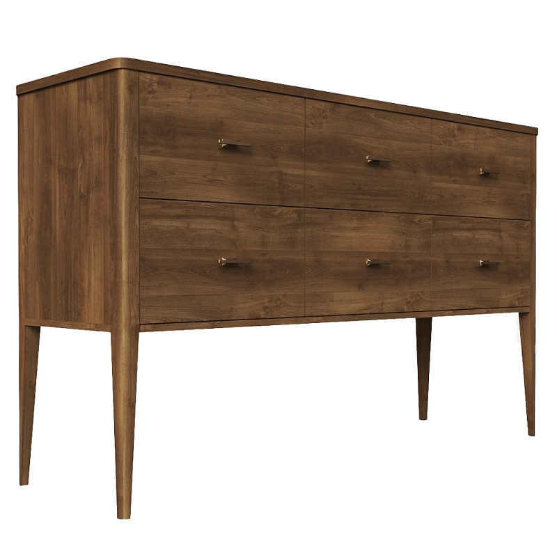 Консоль 6 ящиков из массива бука Tasteful Furniture Серый Коричневый Консоль 6 ящиков из массива бука Tasteful Furniture Серый Коричневый в Рязани | Loft Concept