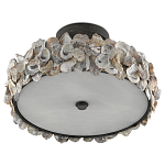 Потолочный светильник круглый с абажуром из устричных раковин Sea Ravens варинант исполнения - 4 | Loft Concept в Рязани