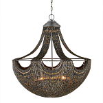 Люстра в форме колокола с декором из тонких железных нитей Jagged Pattern варинант исполнения - 3 | Loft Concept в Рязани