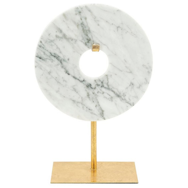 Статуэтка Disk Marble Белый Мрамор Bianco Золотой Статуэтка Disk Marble Белый Мрамор Bianco Золотой в Рязани | Loft Concept