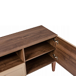 ТВ-тумба бежевая из массива бука с 2-мя дверками и ящиком Wenge Light варинант исполнения - 3 | Loft Concept в Рязани