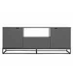 ТВ-тумба цвета графит с  2-мя дверцами и ящиком Strict Lines варинант исполнения - 2 | Loft Concept в Рязани