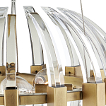 Люстра круглая с прозрачными элементами в форме полумесяца Crystal Crescent варинант исполнения - 1 | Loft Concept в Рязани