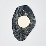 Бра с каменным основанием и плафоном из стекла в форме шара Shaw Marble Lighting варинант исполнения - 2 | Loft Concept в Рязани