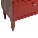 Тумба прикроватная красная из массива бука с 2-мя ящиками Wenge Light варинант исполнения - 4 | Loft Concept в Рязани